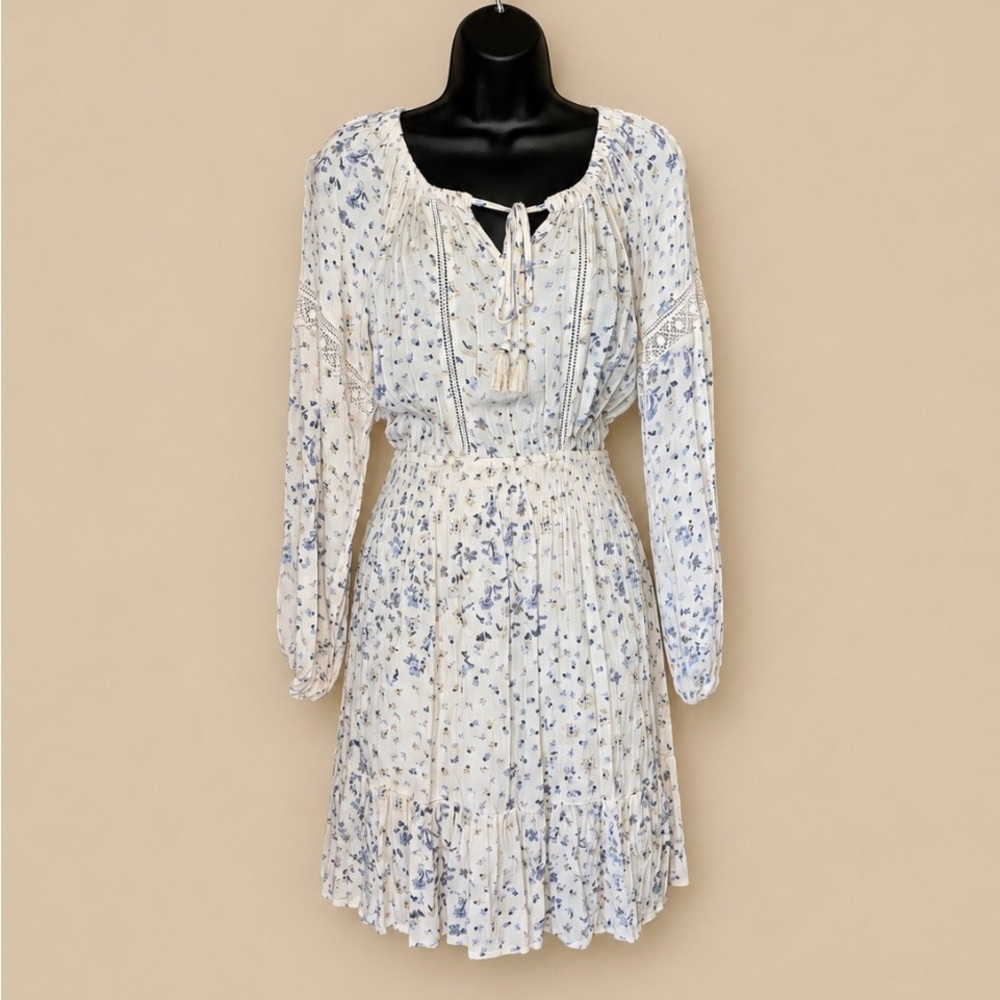 Lovestitch Boho Floral Long Sleeve Mini Dress